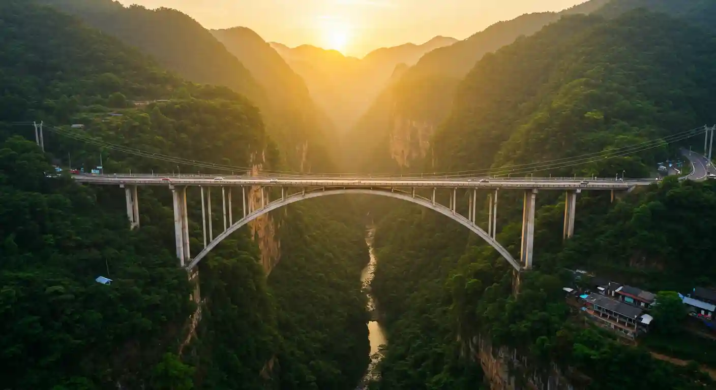 Jembatan Ngarai Besar Huajiang, Simbol Keberanian Rekayasa di Tengah Lembah Nan Megah