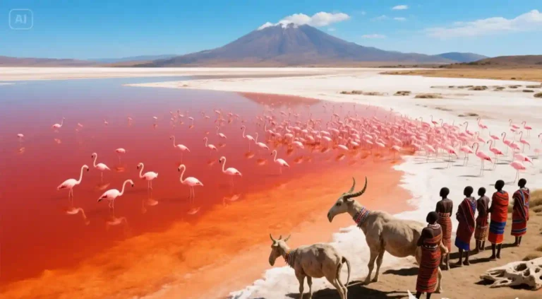 Misteri Memikat Danau Natron Keindahan Eksotis di Balik Aura Menyeramkan Tanzania
