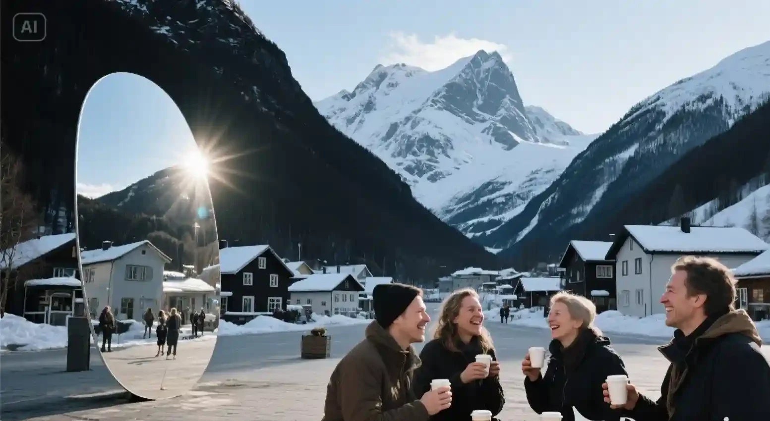Rjukan Desa yang Mengakrabi Kegelapan dan Menari Bersama Matahari