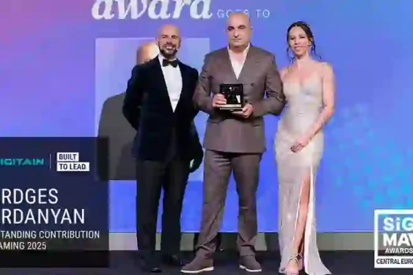 SiGMA Central Europe 2025 memberikan penghargaan kepada pendiri Digitain, Vardges Vardanyan, atas dampaknya yang luas di industri