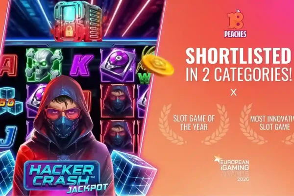Game Hacker Crash Jackpot dari 18Peaches dinominasikan dua kali di European iGaming Awards 2026